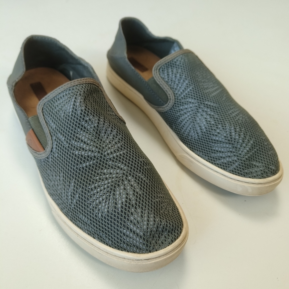 OLUKAI Gray Palm Tree Design Slip-On Loafers Shoes for Women's Size 10 Casual‎